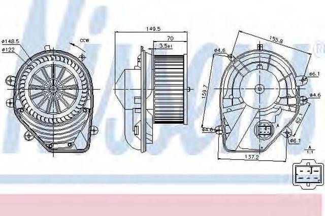 Отопителя салона 87060 NISSENS
