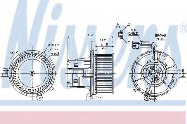 Моторчик печки 87109 NISSENS