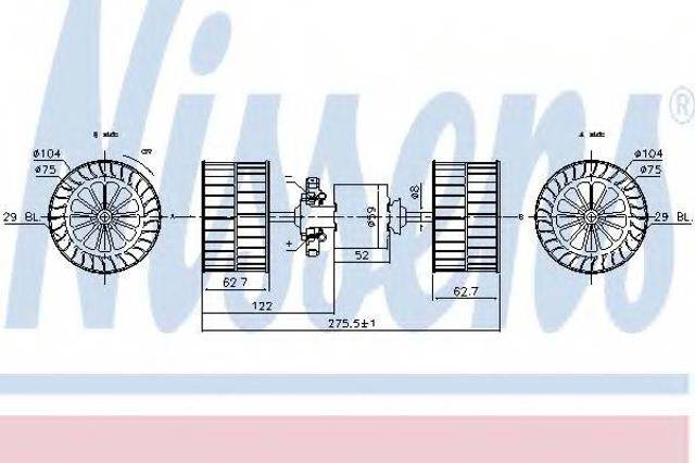 Отопителя салона 87193 NISSENS