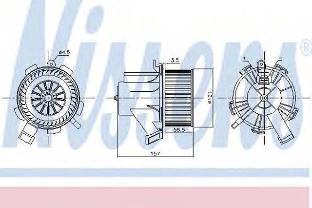 Отопителя салона 87208 NISSENS