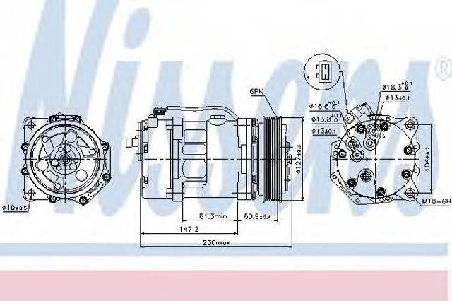 Компрессор хладагента 89044 NISSENS