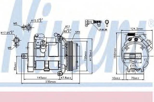 Компрессор хладагента 89081 NISSENS