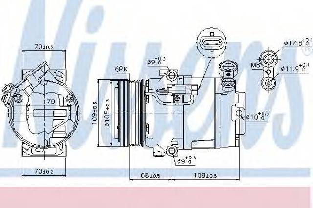 NISSENS 89096 Компрессор кондиционера в наличии Ужгород