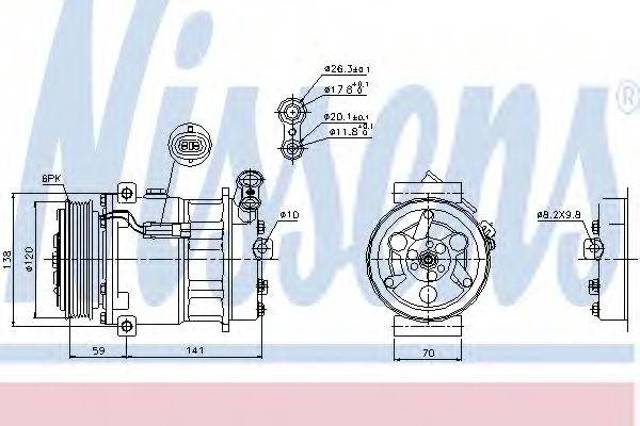 Насос кондиционера 89124 NISSENS