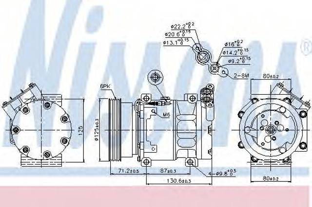 Насос кондиционера 89148 NISSENS