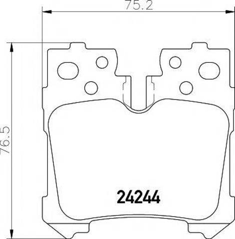 Задние тормозные колодки 8DB355006651 HELLA