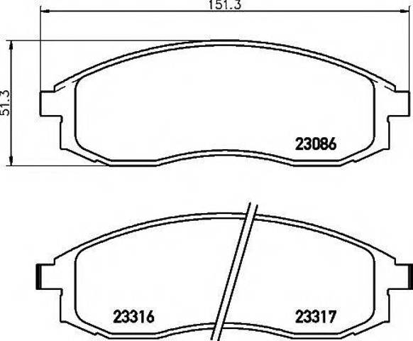 Колодки тормозные 8DB355006731 HELLA