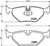 Задние дисковые колодки 8DB355007981 HELLA