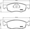 Колодки тормозные передние дисковые 8DB355010321 HELLA