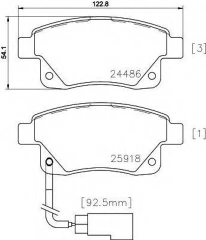 Колодки дисковые  8DB355012781 HELLA
