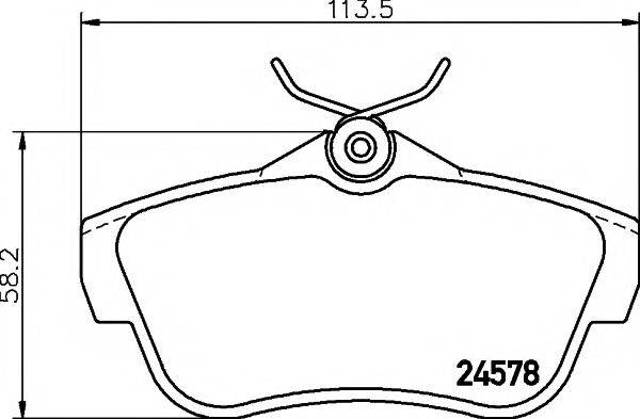 Задние колодки 8DB355013421 HELLA