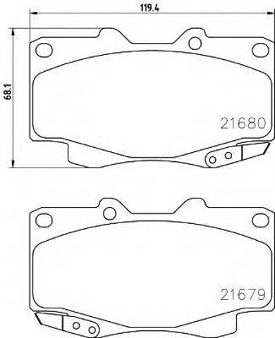 Тормозные колодки 8DB355013481 HELLA