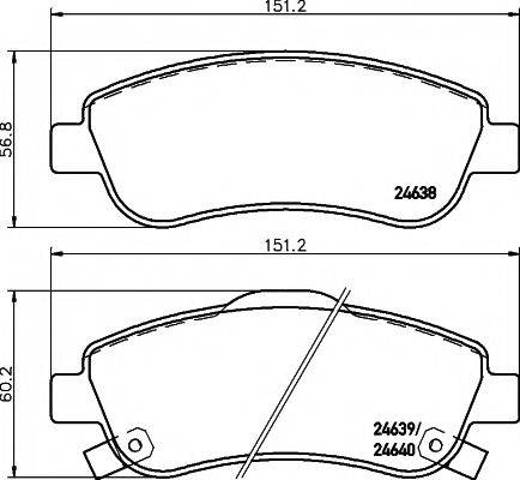 Тормозные колодки 8DB355013611 HELLA