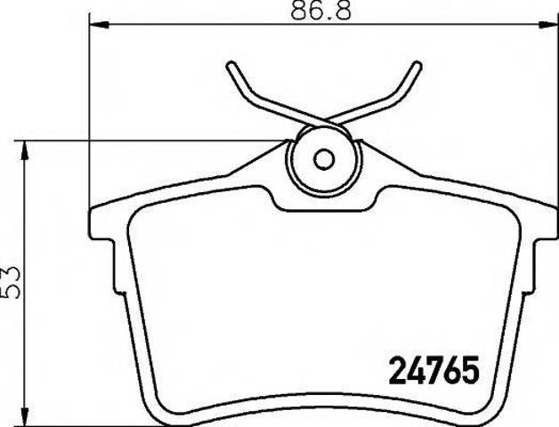 Задние колодки 8DB355014081 HELLA