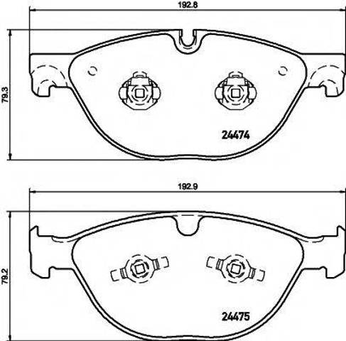 Колодки тормозные передние дисковые 8DB355015701 HELLA