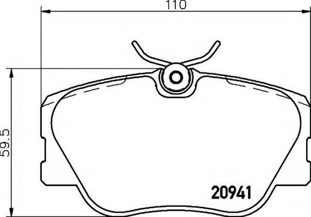 Колодки тормозные дисковые комплект 8DB355017601 HELLA