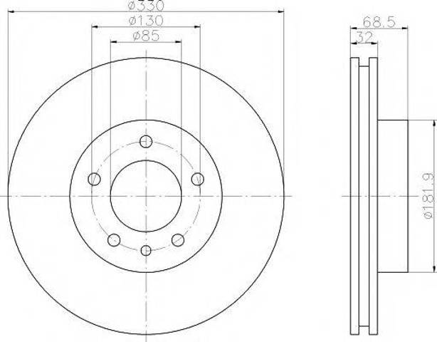 Ротор тормозной 8DD355109721 HELLA
