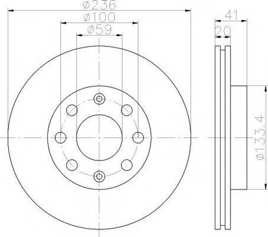 Ротор тормозной 8DD355111341 HELLA