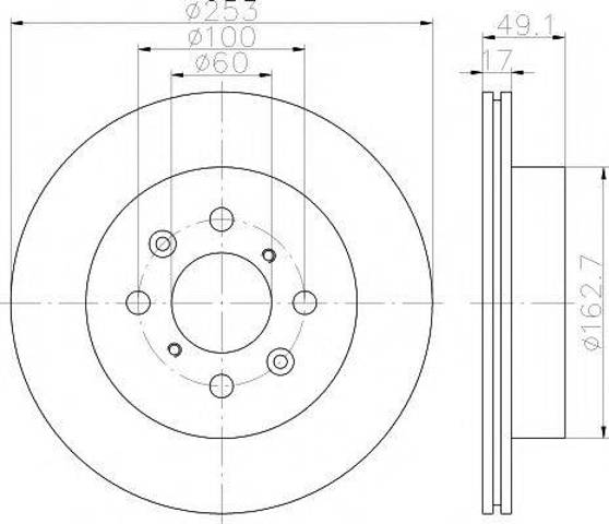 Ротор тормозной 8DD355111591 HELLA