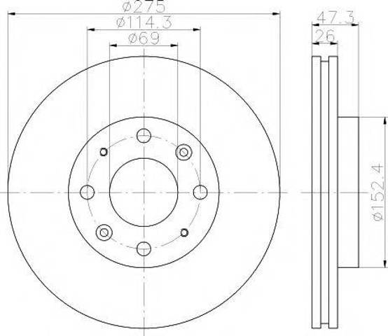 Ротор тормозной 8DD355111781 HELLA