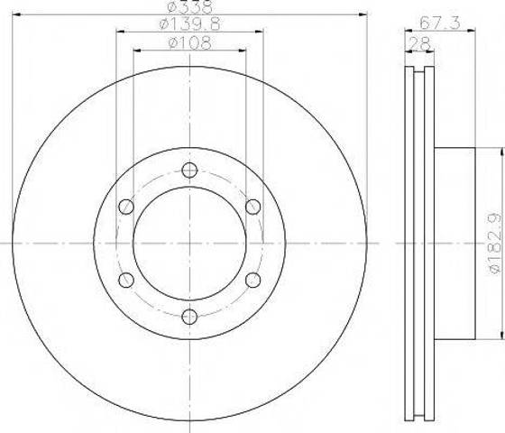 Тормоз дисковый передний 8DD355111861 HELLA