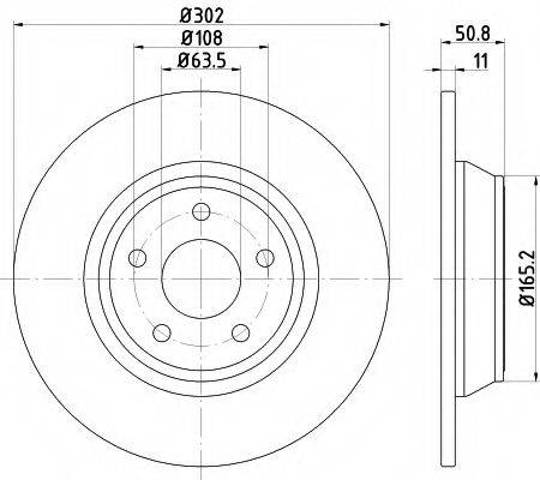 Задний дисковый тормоз 8DD355122451 HELLA
