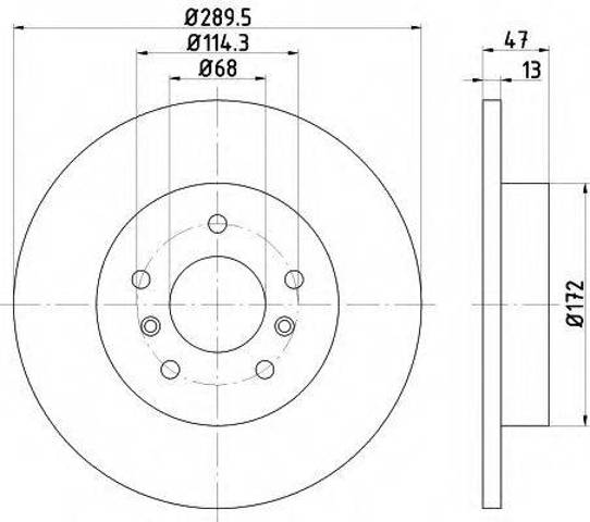 Задний дисковый тормоз 8DD355122771 HELLA