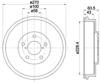 Задний барабан 8DT355300911 HELLA