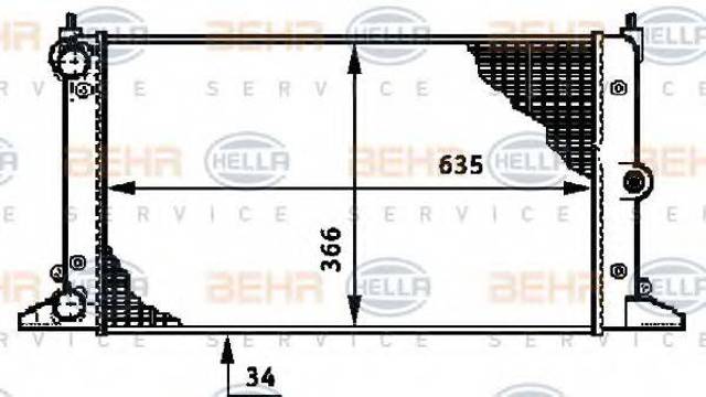 Радиатор основной 8MK376720511 HELLA
