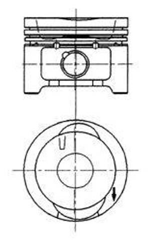 Поршня на 1 цилиндр, STD 92228600 KOLBENSCHMIDT