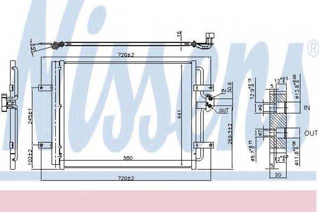 Конденсатор кондиционера 940584 NISSENS