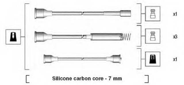 Провода высоковольтные, комплект 941125250677 MAGNETI MARELLI