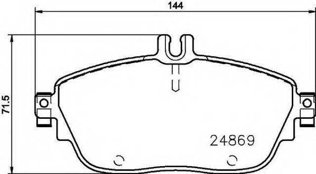 Передние тормозные колодки A0084200320 MERCEDES