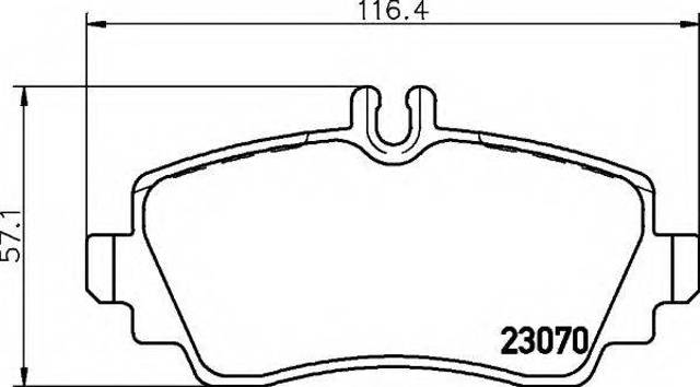 Передние тормозные колодки A1684201520 MERCEDES
