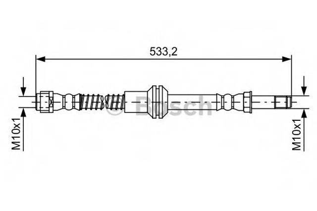 Гибкая тормозная трубка передняя A2124200648 MERCEDES