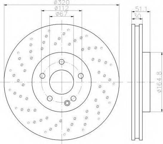 Диск тормозной передний A2464212712 MERCEDES
