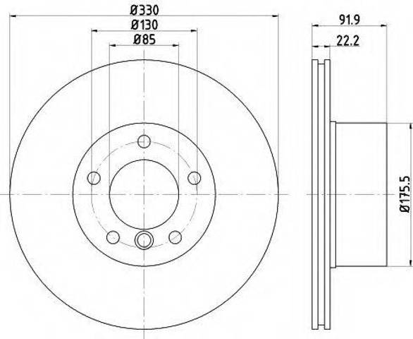 MERCEDES 4634230112 Диск тормозной задний в наличии Украина