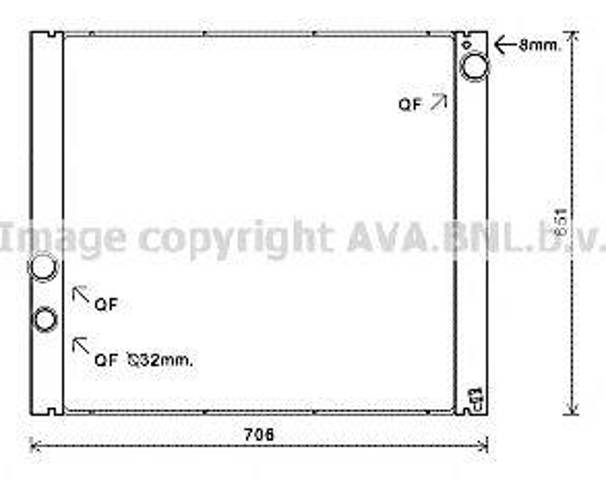 Радиатор охлаждения AUA2207 AVA