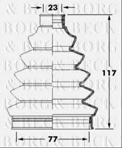 BORG&BECK BCB6068 Пыльник ШРУСа передней полуоси наружный в наличии Черкассы