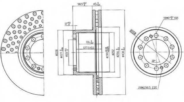 Передний тормозной диск BCR323A BERAL