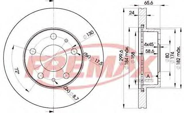 Диск тормозной передний BD4682 FREMAX