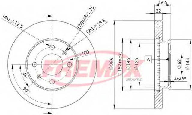 Передний тормозной диск BD5101 FREMAX