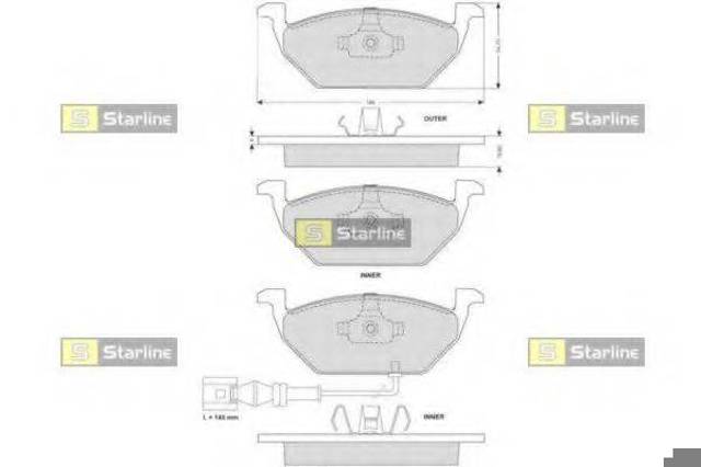 STARLINE BDS003S Колодки тормозные передние дисковые в наличии Тернополь