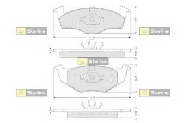 BDS006S STARLINE Колодки тормозные передние дисковые купить в Кривой Рог