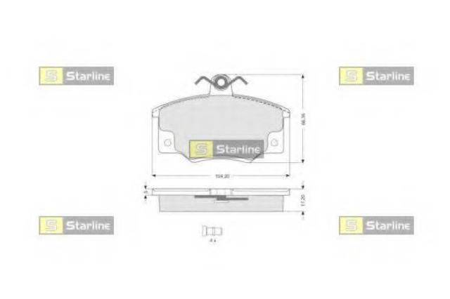 BDS029 STARLINE Колодки тормозные передние дисковые купить в Винница