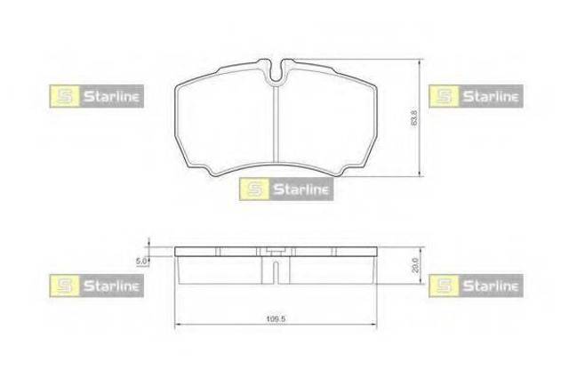 STARLINE BDS432 Задние тормозные колодки в наличии Черкассы