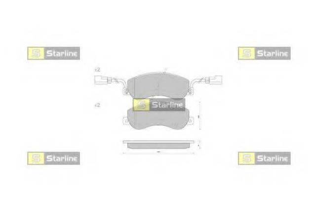 BDS848P STARLINE Колодки тормозные передние дисковые купить в Полтава
