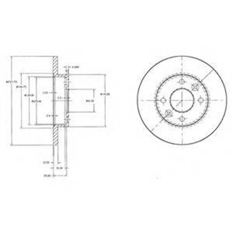 Диск тормозной передний BG2217 DELPHI