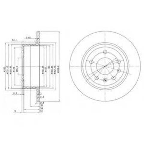 Дисковый тормоз BG2381 DELPHI