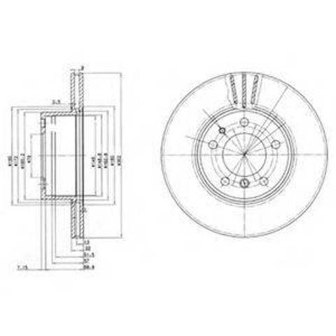 Передний тормозной диск BG2433 DELPHI